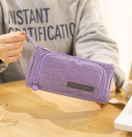 Большой пенал школьный фиолеовый | Зображення 1