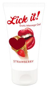 Оральный лубрикант Lick it! Strawberry 50 ml sexstyle