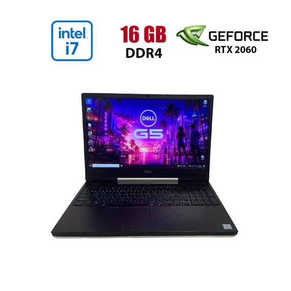 Ігровий ноутбук Dell G5 15 5590 / 15.6" (1920X1080) IPS / Intel Core i7-8750H (6 (12) ядер по 2.2 - 4.1 GHz) / 16 GB DDR4 / 512 GB SSD / nVidia GeForce RTX 2060, 6 GB GDDR6, 192-bit / WebCam б/в