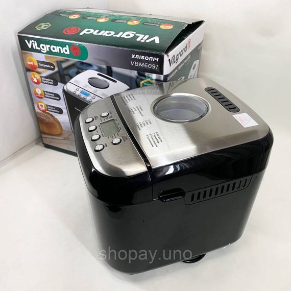 Хлебопечь с конвекцией ViLgrand VBM6091 600 Вт, 19 програм, Хлебопечка для выпечки ржаного хлеба XQ-57 | Зображення 9