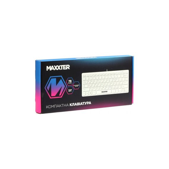 Клавіатура Maxxter KBM-C01W-UA USB UA White (KBM-C01W-UA) | Зображення 4