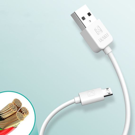 USB кабель Kaku KSC-285 USB - Micro USB 1m - White | Зображення 2