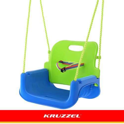 Детская качеля-трансформер 3-в-1 зелено-синяя Kruzzel 27358 | Зображення 9