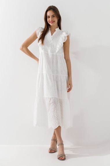 Сукня однотонна жіноча  041224 S Білий shop (2000990902801)