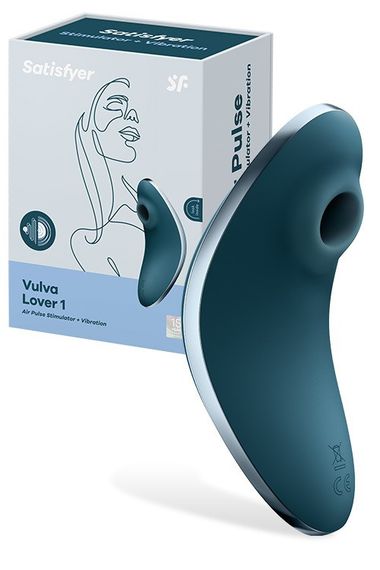 Вакуумний кліторальний стимулятор Satisfyer Vulva Lover 1 із вібрацією, синій sexstyle | Зображення 22