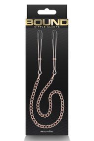 Зажимы для сосков - Bound Nipple Clamps Dc3 Rose Gold Sex Aura