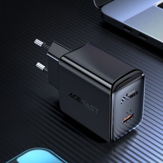МЗП Acefast A21 PD30W GaN (1USB-C) Black | Зображення 1