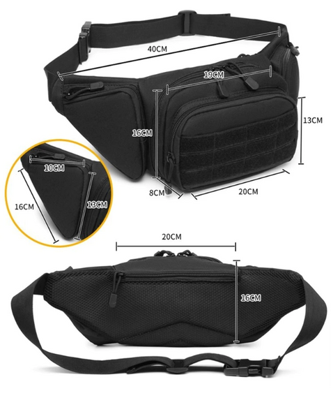 Тактична сумка бананка Primo Belt на пояс - Black | Зображення 1