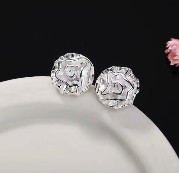 Сережки спіраль, сережки спіральки, сережки гвоздики, сережки гвіздочки, сережки абстракція | Зображення 2