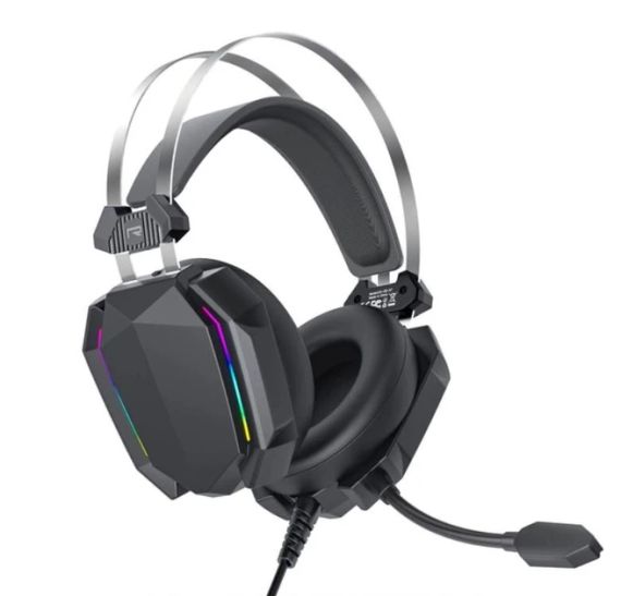 Ігрові навушники гарнітура XO GE-07 Black AUX USB провідні повнорозмірні для ПК та ноутбука з мікрофоном | Зображення 1