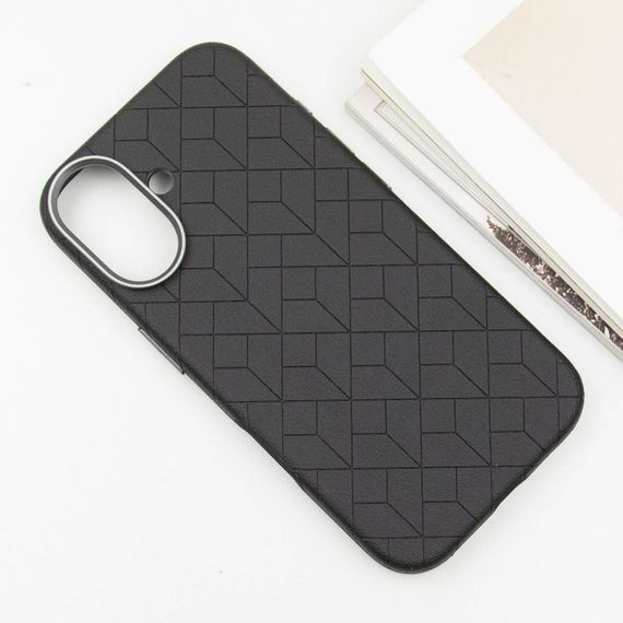 Шкіряний чохол Carved with MagSafe для Apple iPhone 16 (6.1") Black | Зображення 2