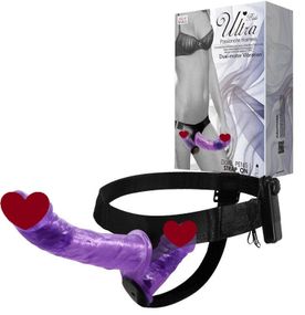Страпон з вібрацією з 2-ма вібромоторами ULTRA PASSIONATE HARNESS STRAP-ON, BW-022060-1 Sex Aura