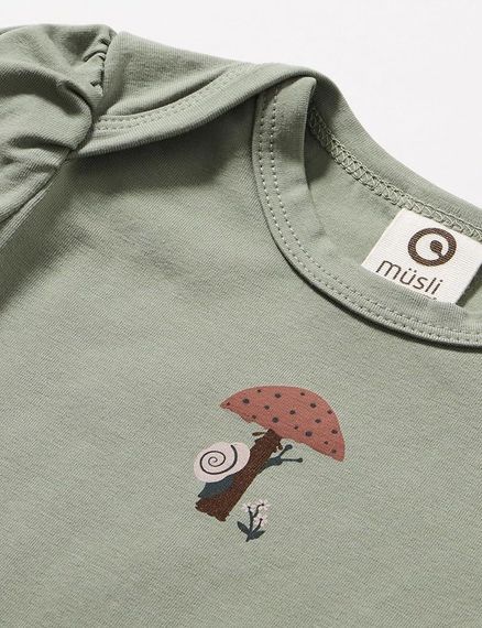 Дитяче боді для новонародженої дівчинки Green Cotton 74 см Оливковий (25111208) | Зображення 2