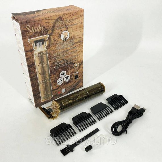 Триммер с регулируемой длиной Shuke SK-8017, Аккумуляторная машинка-триммер для стрижки волос TV-65 | Зображення 8