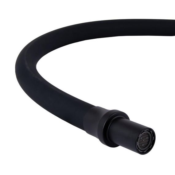 Змішувач для кухні Lidz Aria 020F3 з гнучким виливом з підключенням для питної води (k35) LDARI020F3BLA39212 Black Matt | Зображення 5