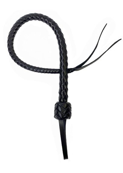 Кнут гибкий Снейк из натуральной кожи Art of Sex - Whip Snake 80 см, Чорний