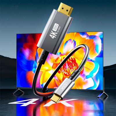 Кабель мультимедийный USB-C to HDMI 1.8m GB019-CHDMI XO (GB019-CHDMI.tranish) | Зображення 3