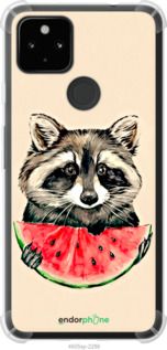 Чохол на Google Pixel 5A Єнотик з кавуном "4605sp-2286-2448"
