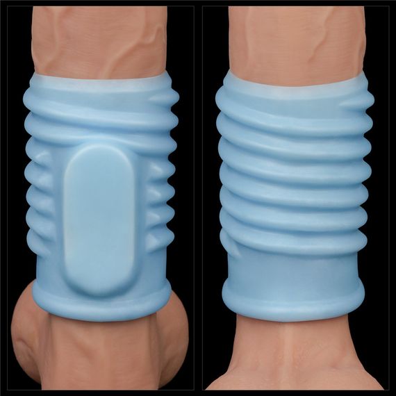 Насадка на член - Vibrating Spiral Knights Ring Blue sexstyle | Зображення 8