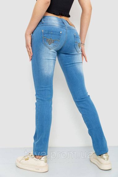 Комфортні жіночі джинси з потертостями сезон весна-літо колір блакитний розмір 27 FG_00780 | Зображення 3