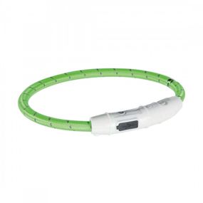 Светящийся ошейник для собак Trixie Flash Light Ring USB, зеленый, 35 см