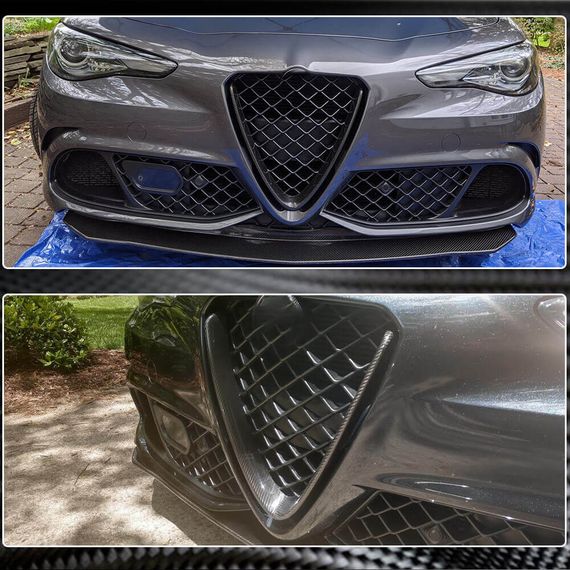Накладка на решетку радиатора (для Sport/Quadrifoglio) для Alfa Romeo Giulia 2016-2022 гг | Зображення 4