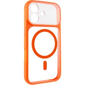 Чохол TPU+PC GETMAN Moon Clear with Magnetic Fit для Apple iPhone 17 (6.3") Orange