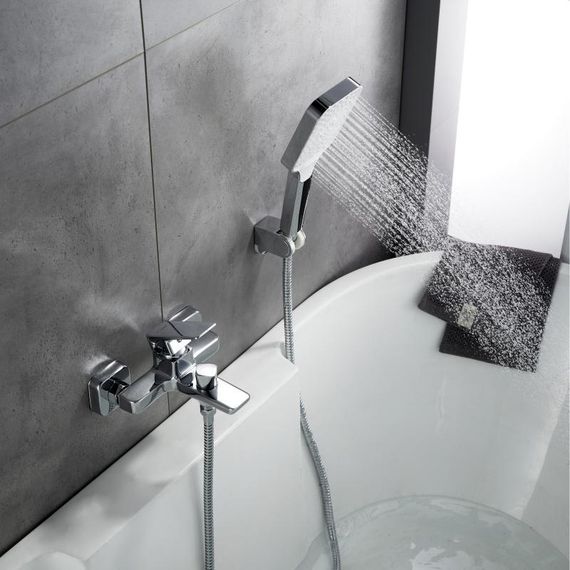 Смеситель латунный для ванны Lidz Orion 006 (c душевым гарнитуром) (k35) LDORI006CRM48093 Chrome | Зображення 8