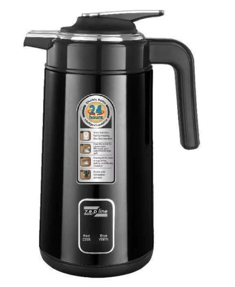 Електричний термос Zepline ZP-106 3 л з 2200 Вт з індикатором Чорний (термочайник)