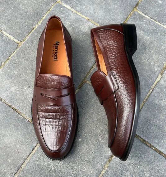 Брутальні чоловічі лофери коричневого кольору 46 розмір | Зображення 7