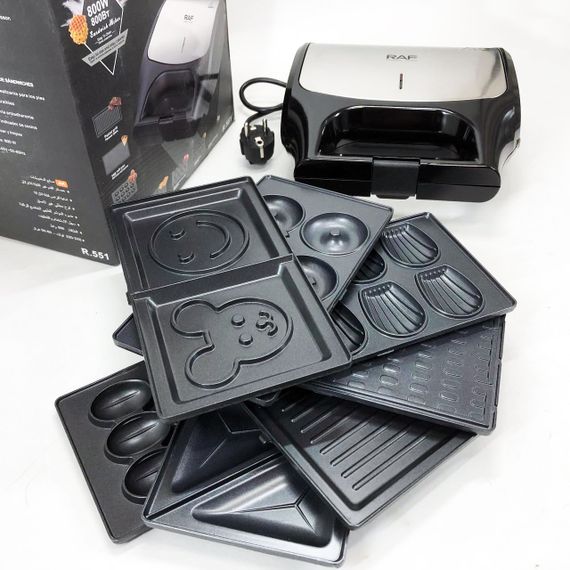 Бутербродница мультимейкер, Универсальный гриль для домашних блюд, Решетки для жарки мяса и овощей ZW-61 | Зображення 2