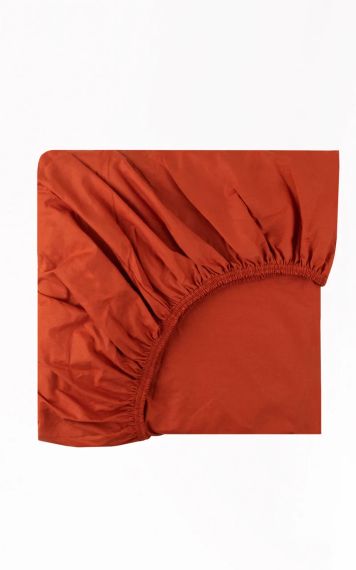 Простирадло Charlotte 180х200 см на гумці з наволочками Цегляний | Зображення 1