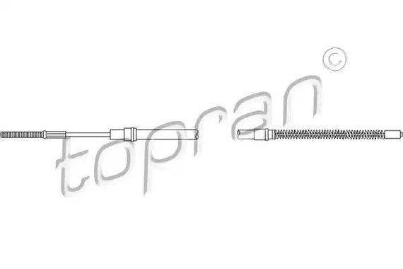 Трос ручного гальма VW JETTA, TOPRAN (102833)