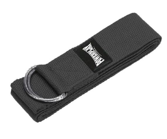 Ремінь для йоги PowerPlay PP_4409 183*3.8 см Чорний (PP_4409_Black)