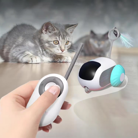 Інтерактивна іграшка для котів з пультом керування, USB-зарядкою та різними режимами руху | Зображення 6