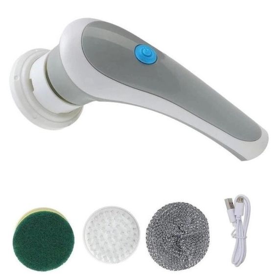 Щітка акумуляторна для миття посуду з 3 насадками Electric Cleaning Brush | Зображення 1