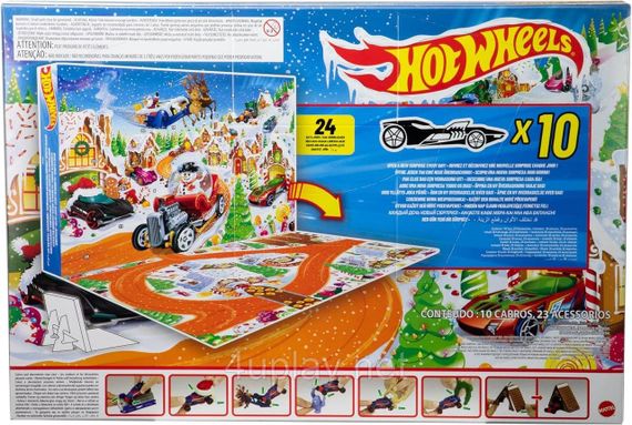 Адвент-календар Хот Вілс 2025 Оригінал Hot Wheels Advent Calendar Новорічний подарунковий набір машинок | Зображення 2