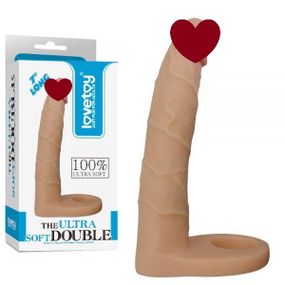 Телесная насадка для двойного проникновения 7" The Ultra Soft Double sexstyle
