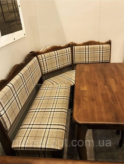 Кухонний м'який куточок Шотландія взаємозамінний "7" або "Г", колір коньячний, тканина Шотландія 1а Mebtex | Зображення 2