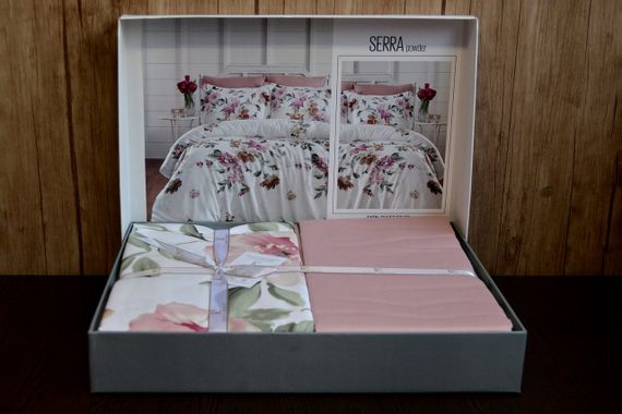 Постельное белье First Choice Cotton Satin сімейний 160 х 220 см Serra Powder | Зображення 1