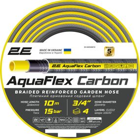 Шланг для поливу 2Е AquaFlex Carbon 3/4" 10 м (2E-GHE34GE10)