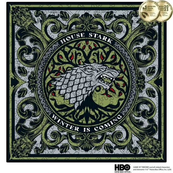 Пазл дерев'яний фігурний Гра Престолів Дім Старків XL | Зображення 2