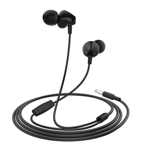 Навушники HOCO M60 Perfect sound universal earphones with mic Black | Зображення 2