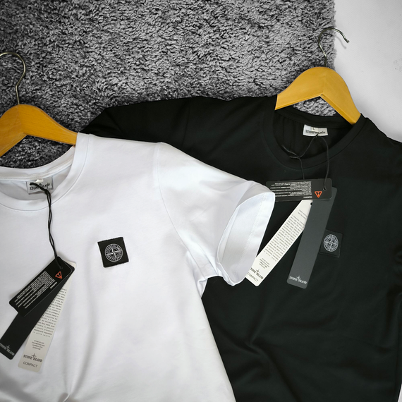 Чоловіча футболка Stone Island чорна (вишивка) | Зображення 7