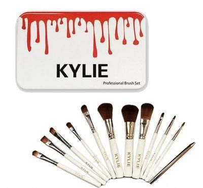Професійний набір кистей для макіяжу Kylie Jenner Make-up brush Gold set 12 шт