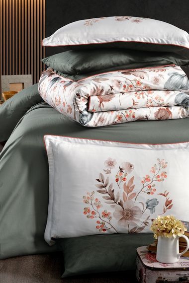 Постельное белье La Romano Premium Satin 200×220 Madena Beige | Зображення 1