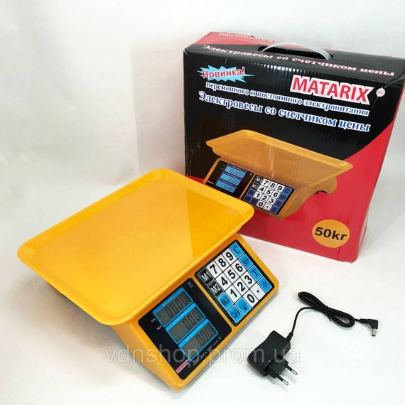 Настольные торговый весы Matarix, Электронные весы для торговли с показателем для продуктов UF-24 | Зображення 7