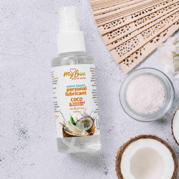 2в1 лубрикант та масажний гель - MyLove Aroma Series Intim&Massage Coco, 50 мл Sex Aura | Зображення 2