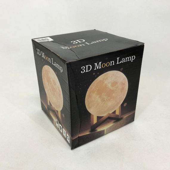 Нічник 3д світильник Moon Lamp 18 см, Лампа світильник 3д нічник, 3D JS-328 світильник нічник | Зображення 2