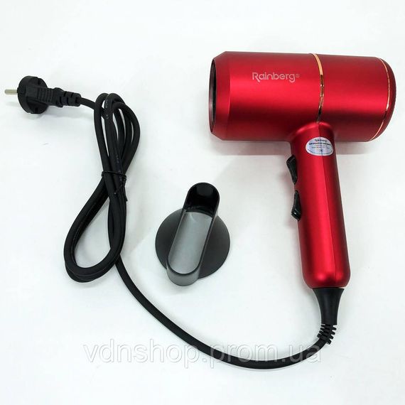 Фен для волос 2 режима температуры Rainberg RB-2211, Портативный фен для сушки Мощный волос JK-60 | Зображення 5